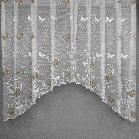 Жаккард арка біло-коричневі Метелики 17060 (шт)