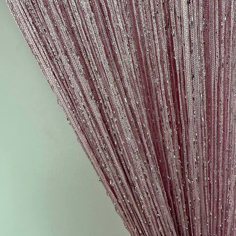 Штори-нитки  з люриксовой ниткою ніжно рожевий