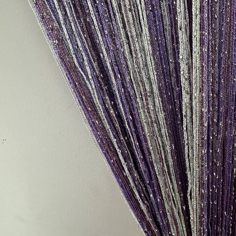 Штори-нитки з люриксовой ниткою фіолетовий+бузковий+білий