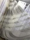 Тюль грек-сітка з вишивкою № 82833 Срібло