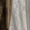 Жаккардовый тюль с мраморным узором №100309 коричневый