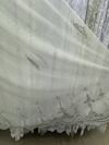 Бамбукова тюль з шикарною вишивкою №V-6 у вітальню, спальню біла