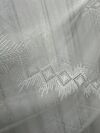 Бамбукова тюль з шикарною вишивкою №12488SR у вітальню, спальню біла
