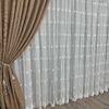 Тюль грек-сетка с вышивкой №12567 для спальни, гостинной белая