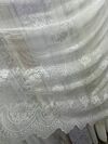 Тюль льон з вишивкою №2057 біла