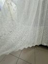 Бамбуковая тюль с шикарной вышивкой №6185 для зала, гостинной айвори