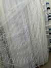 Якісна фатинова тюль з вишивкою №12066 біла