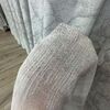 Бамбуковая тюль с вышивкой №110424 серая